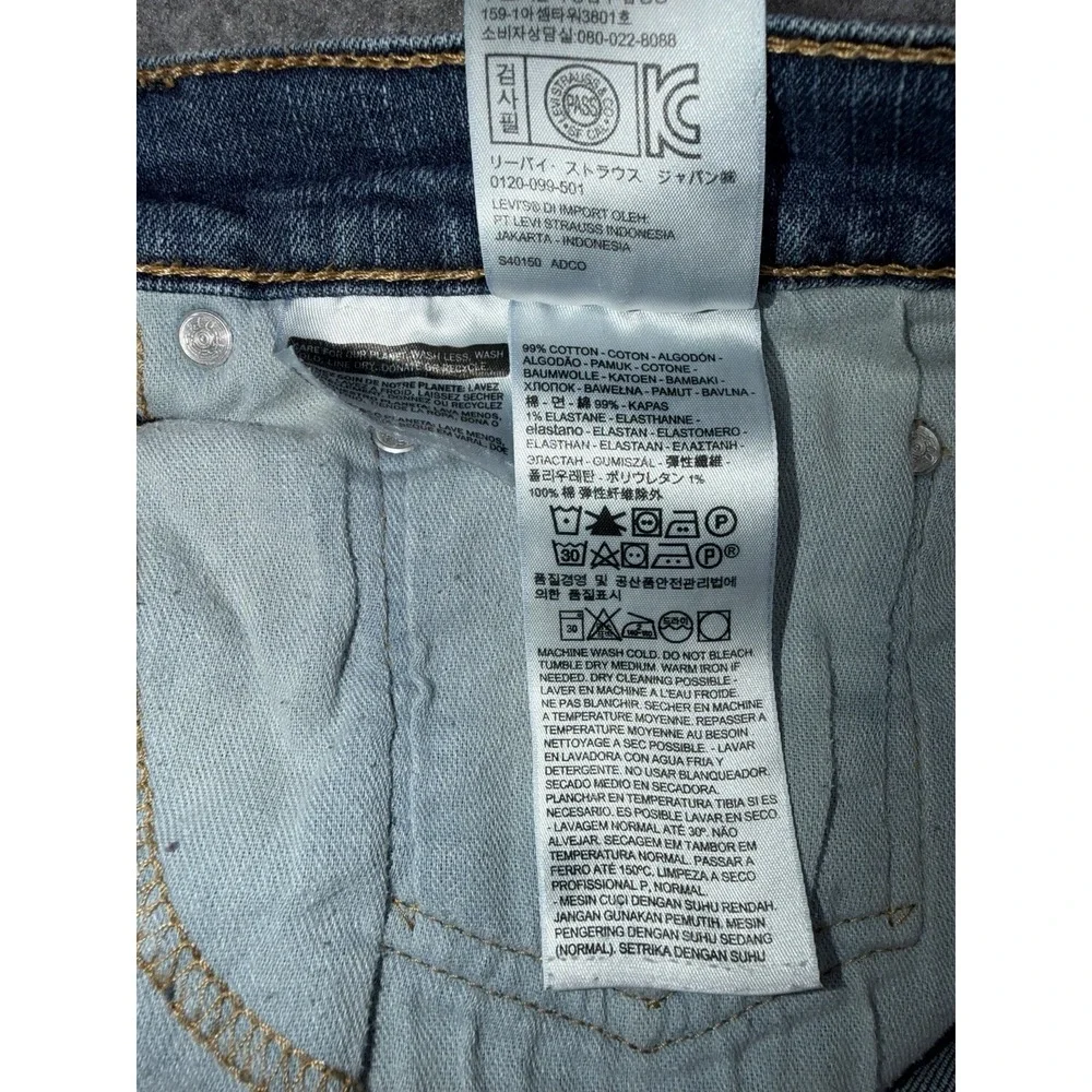 Levis 505 Regular Fit Straight Leg Mens 34x32 Medium Wash Classic Fit Denim 2017